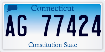 CT license plate AG77424
