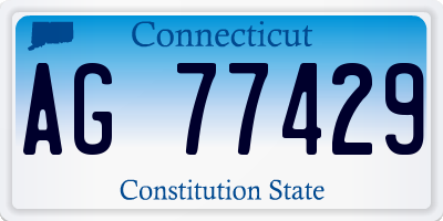 CT license plate AG77429