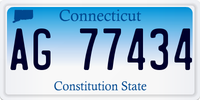 CT license plate AG77434