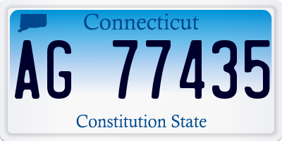 CT license plate AG77435