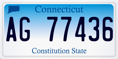 CT license plate AG77436