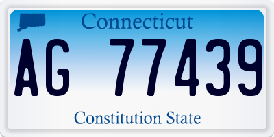CT license plate AG77439