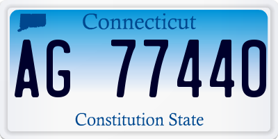 CT license plate AG77440