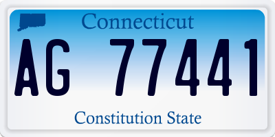 CT license plate AG77441