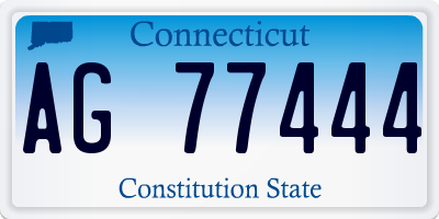 CT license plate AG77444