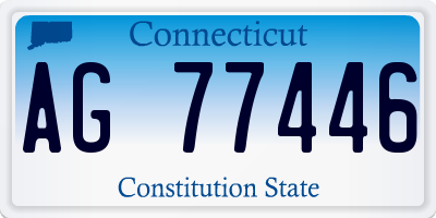 CT license plate AG77446