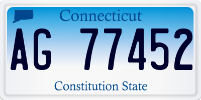 CT license plate AG77452