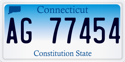 CT license plate AG77454