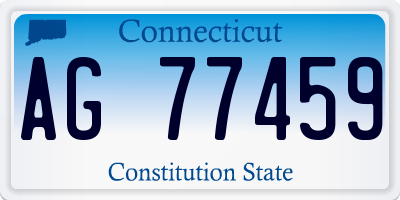 CT license plate AG77459