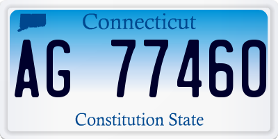 CT license plate AG77460