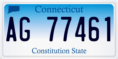 CT license plate AG77461