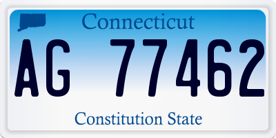 CT license plate AG77462
