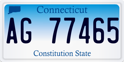 CT license plate AG77465