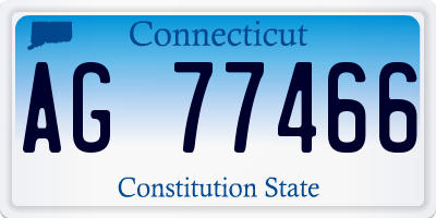 CT license plate AG77466