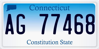 CT license plate AG77468