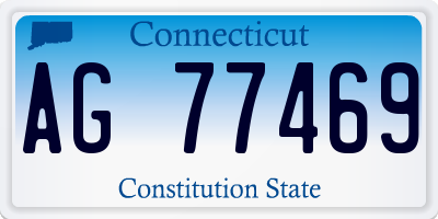 CT license plate AG77469
