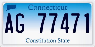 CT license plate AG77471