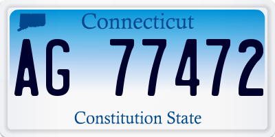 CT license plate AG77472