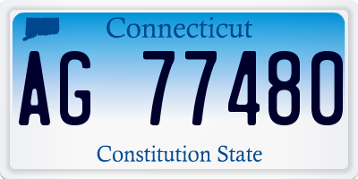 CT license plate AG77480