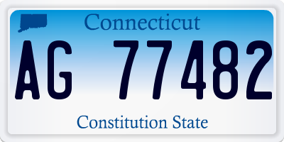 CT license plate AG77482