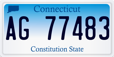 CT license plate AG77483