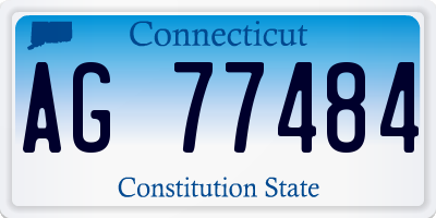 CT license plate AG77484