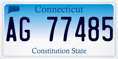 CT license plate AG77485
