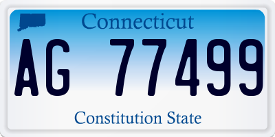 CT license plate AG77499