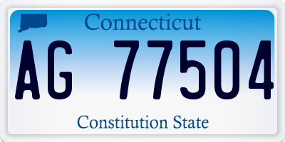 CT license plate AG77504