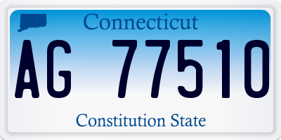 CT license plate AG77510