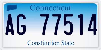CT license plate AG77514