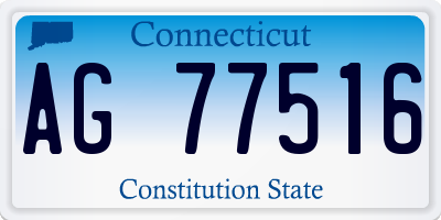 CT license plate AG77516