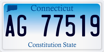 CT license plate AG77519