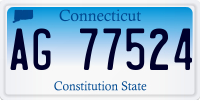CT license plate AG77524