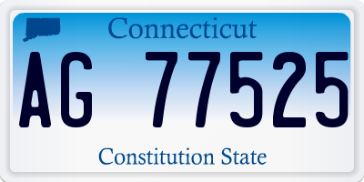 CT license plate AG77525