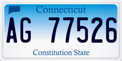CT license plate AG77526