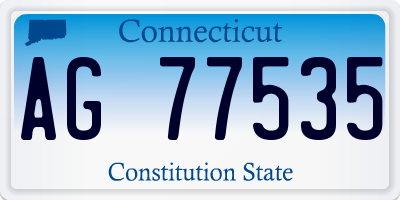 CT license plate AG77535