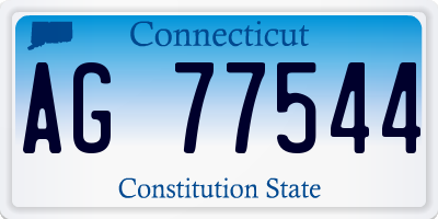 CT license plate AG77544