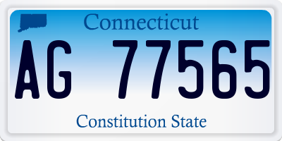 CT license plate AG77565