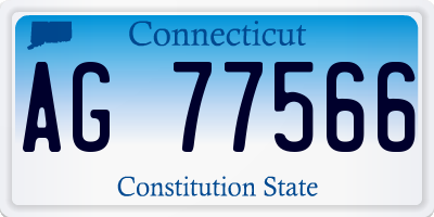 CT license plate AG77566