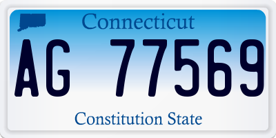 CT license plate AG77569