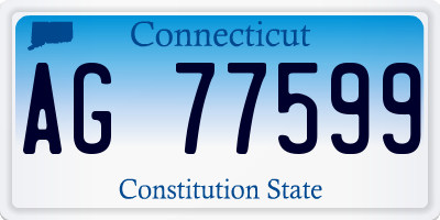 CT license plate AG77599