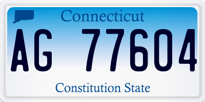 CT license plate AG77604