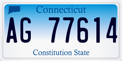 CT license plate AG77614