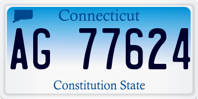 CT license plate AG77624