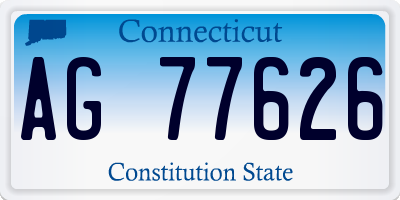 CT license plate AG77626