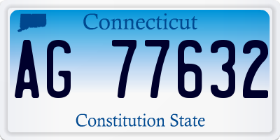 CT license plate AG77632