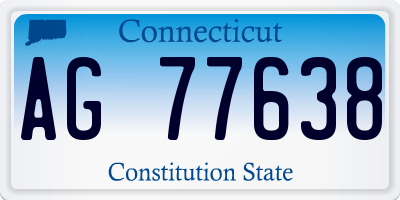 CT license plate AG77638