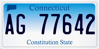 CT license plate AG77642