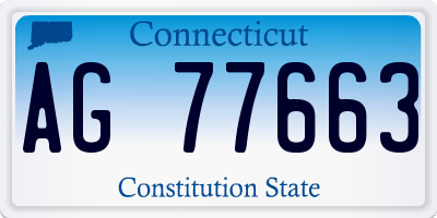 CT license plate AG77663